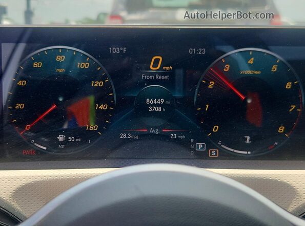 WDD3G4EB0LW042332 2020 MERCEDES-BENZ A White Widok zestawu wskaźników