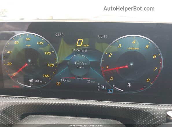 WDD3G4EB1LW038404 2020 MERCEDES-BENZ A 220 Серый Вид задних сидений