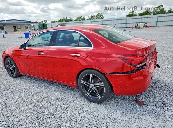 WDD3G4EBXKW015802 2019 MERCEDES-BENZ A-CLASS Red Trasero izquierdo