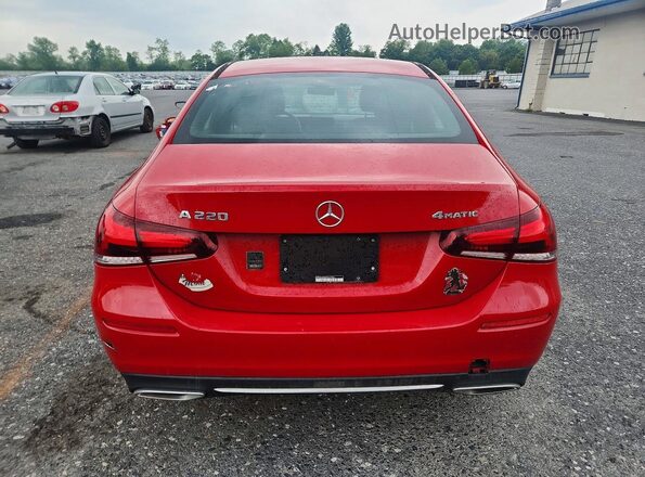 WDD3G4FB2KW024346 2019 MERCEDES-BENZ A Red Rear view