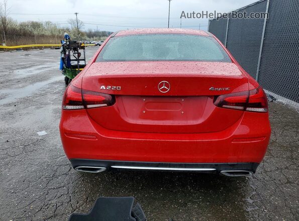 WDD3G4FB4LW039481 2020 MERCEDES-BENZ A Red Вид ззаду