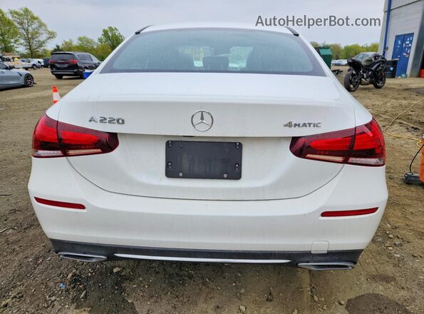 WDD3G4FB5KW024941 2019 MERCEDES-BENZ A White Вид ззаду