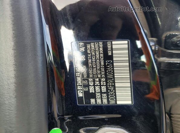 WDD3G4FB9LW036673 2020 MERCEDES-BENZ A Black Vista del compartimento del motor