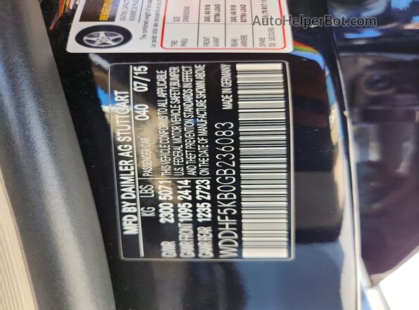 WDDHF5KB0GB236083 2016 MERCEDES-BENZ E Black Engine compartment view