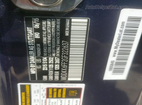 WDDKK6FF2GF322637 2016 MERCEDES-BENZ E Blue Engine compartment view
