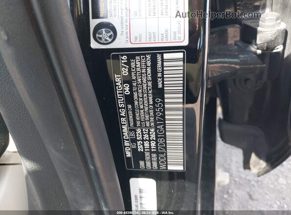 WDDLJ7DB1GA179559 2016 MERCEDES-BENZ CLS-CLASS Black Engine compartment view