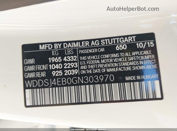 WDDSJ4EB0GN303970 2016 MERCEDES-BENZ CLA 250 Beige Engine compartment view