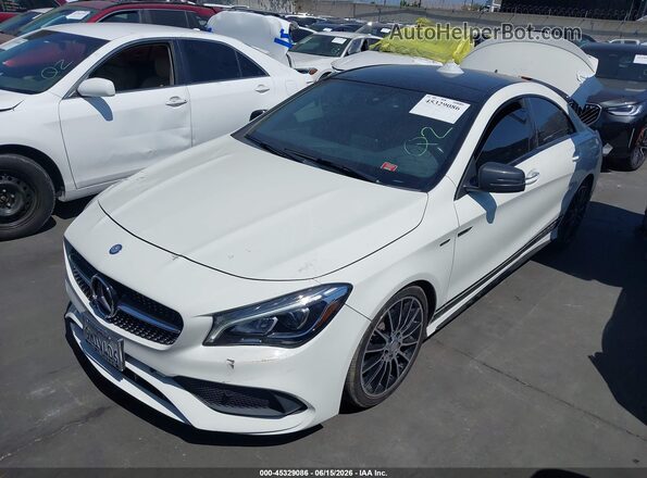 WDDSJ4EB0JN514514 2018 MERCEDES-BENZ CLA 250 White Առջևի ձախ երեք քառորդ տեսարան