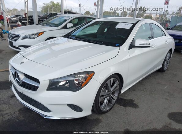 WDDSJ4EB3KN753086 2019 MERCEDES-BENZ CLA 250 White Առջևի ձախ երեք քառորդ տեսարան