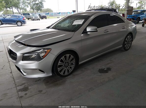 WDDSJ4EB4JN604460 2018 MERCEDES-BENZ CLA 250 Silver Առջևի ձախ երեք քառորդ տեսարան