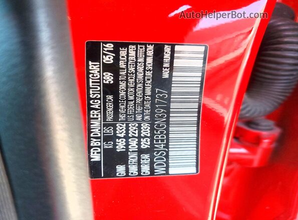 WDDSJ4EB5GN391737 2016 MERCEDES-BENZ CLA-CLASS Red Engine compartment view
