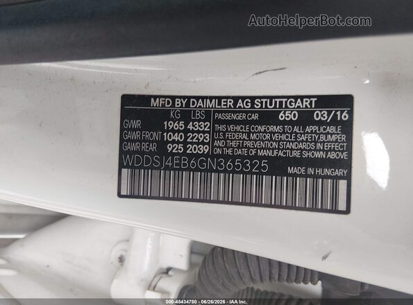 WDDSJ4EB6GN365325 2016 MERCEDES-BENZ CLA 250 Gray Вид підкапотного простору
