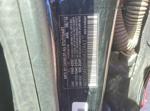 WDDSJ4EB6HN422463 2017 MERCEDES-BENZ CLA-CLASS Red VIN կոդի պիտակի տեսք
