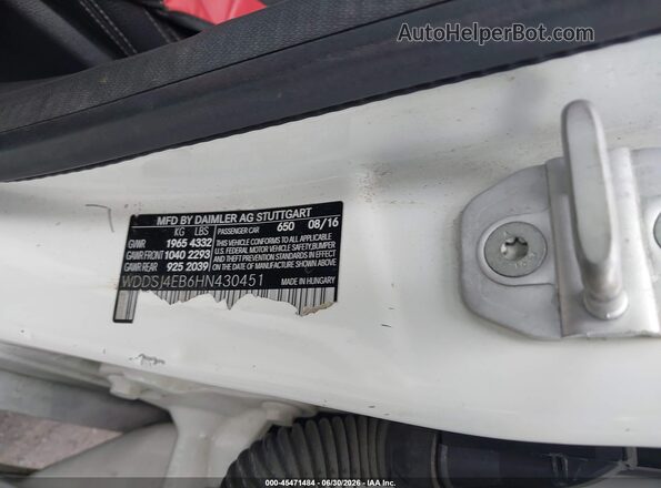 WDDSJ4EB6HN430451 2017 MERCEDES-BENZ CLA 250 White Widok komory silnika