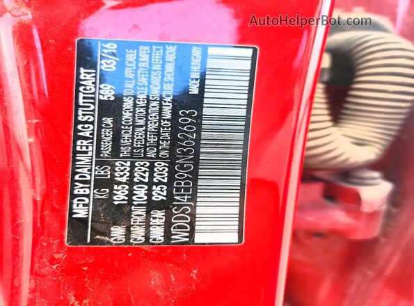 WDDSJ4EB9GN362693 2016 MERCEDES-BENZ CLA-CLASS Red Engine compartment view