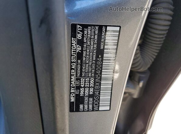 WDDSJ4EBXJN540084 2018 MERCEDES-BENZ CLA-CLASS Gray Widok komory silnika