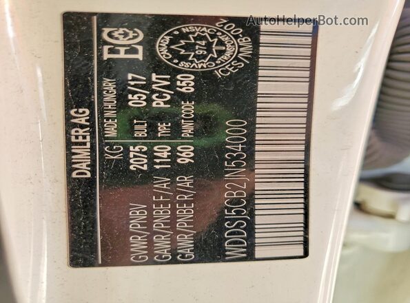 WDDSJ5CB2JN534000 2018 MERCEDES-BENZ CLA-CLASS White Շարժիչի բաժամունքի տեսք