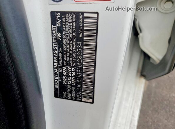 WDDUG6DB9HA282534 2017 MERCEDES-BENZ S White 