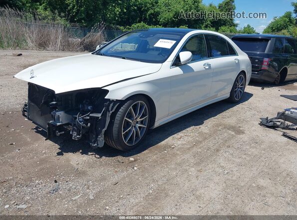 WDDUG6EB5KA452698 2019 MERCEDES-BENZ S-CLASS White Առջևի ձախ երեք քառորդ տեսարան