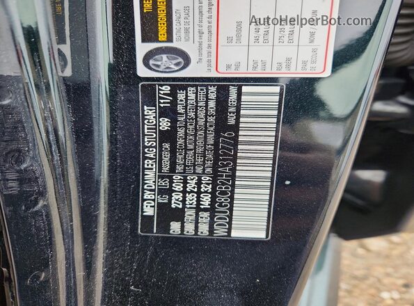 WDDUG8CB2HA312776 2017 MERCEDES-BENZ S Green VIN sticker view