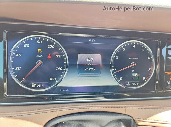 WDDUG8CB4GA228523 2016 MERCEDES-BENZ S Белый Вид щитка приборов