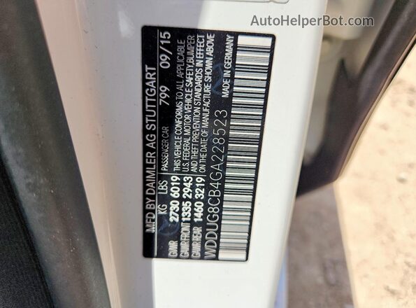 WDDUG8CB4GA228523 2016 MERCEDES-BENZ S Белый Вид подкапотного пространства