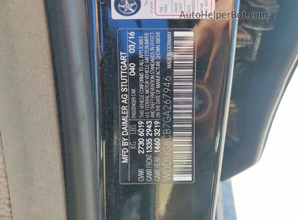 WDDUG8CB7GA267946 2016 MERCEDES-BENZ S Black Engine compartment view