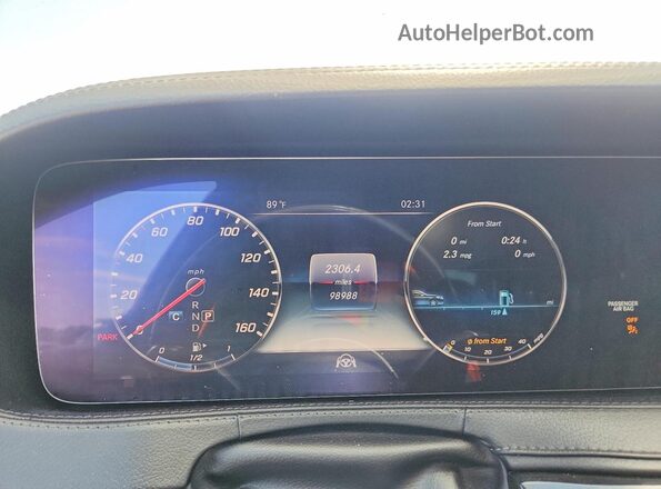 WDDUG8DB0KA425955 2019 MERCEDES-BENZ S Black Instrument cluster view