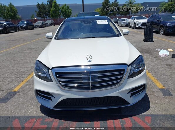 WDDUG8DB4KA438272 2019 MERCEDES-BENZ S-CLASS White Vista del cuadro de instrumentos