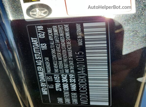 WDDUG8DBXJA401015 2018 MERCEDES-BENZ S Charcoal ძრავის განყოფილების ხედი