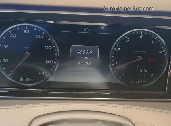 WDDUG8FB1GA257814 2016 MERCEDES-BENZ S Black Вид щитка приладів