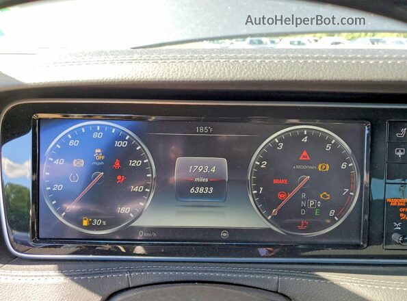 WDDUG8FB4GA256687 2016 MERCEDES-BENZ S Charcoal Սարքավորումների վահանակի տեսք