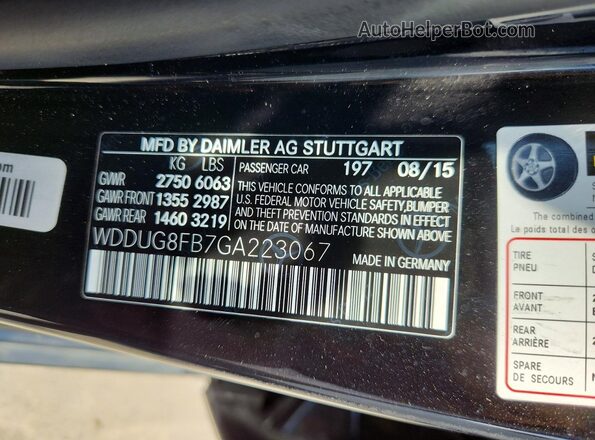 WDDUG8FB7GA223067 2016 MERCEDES-BENZ S Black Widok komory silnika