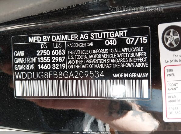WDDUG8FB8GA209534 2016 MERCEDES-BENZ S-CLASS Black Widok komory silnika