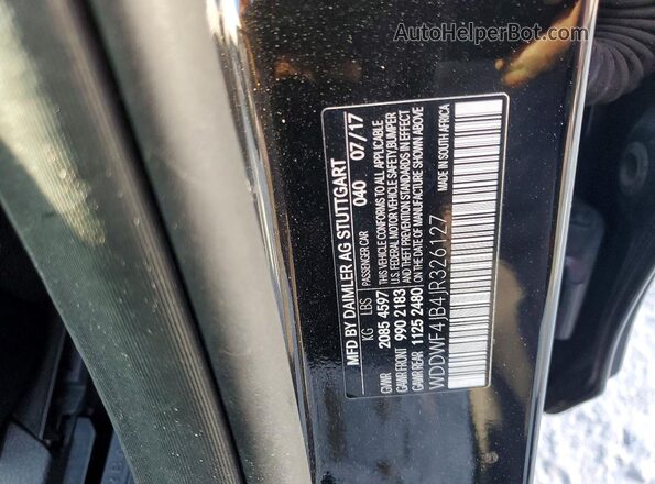 WDDWF4JB4JR326127 2018 MERCEDES-BENZ C Черный Вид наклейки с VIN-кодом