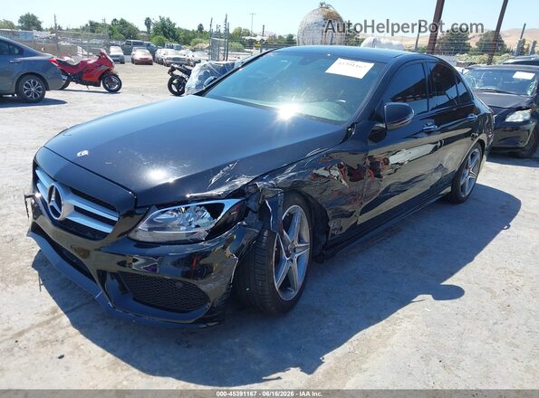 WDDWF4JB4JR423988 2018 MERCEDES-BENZ C-CLASS Black წინა მარცხენა ხედი სამი მეოთხედიდან