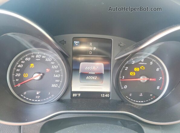 WDDWF4KB1JR413501 2018 MERCEDES-BENZ C Black Instrument cluster view