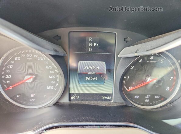 WDDWF4KB2HR232868 2017 MERCEDES-BENZ C White Instrument cluster view