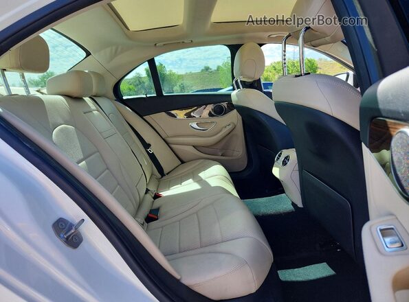 WDDWF4KB2HR232868 2017 MERCEDES-BENZ C White Rear seats view