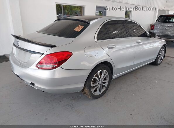 WDDWF4KB3GR146404 2016 MERCEDES-BENZ C-CLASS Серебряный Задняя правая четверть