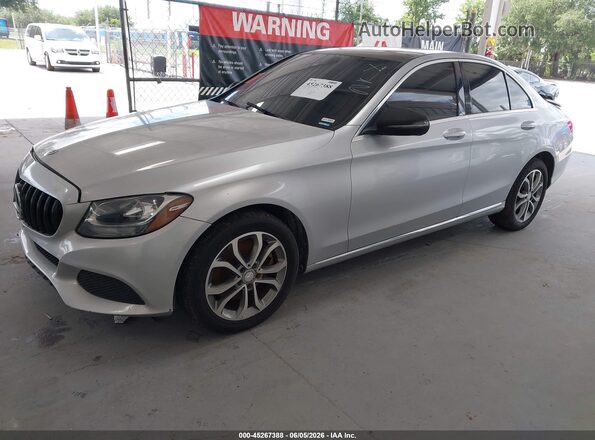 WDDWF4KB3GR146404 2016 MERCEDES-BENZ C-CLASS Серебряный Передняя левая четверть