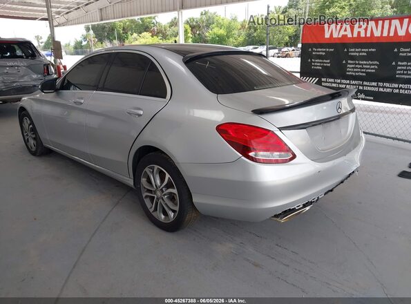 WDDWF4KB3GR146404 2016 MERCEDES-BENZ C-CLASS Серебряный Задняя левая четверть