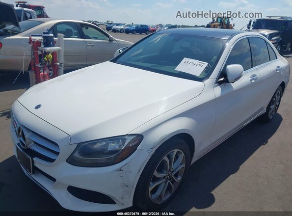 WDDWF4KB3JR313397 2018 MERCEDES-BENZ C-CLASS White Przód lewy