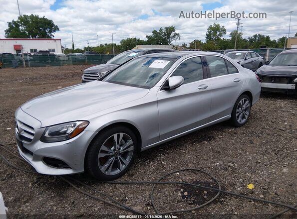 WDDWF4KB3JR421017 2018 MERCEDES-BENZ C-CLASS Silver Vista tres cuartos delantera izquierda