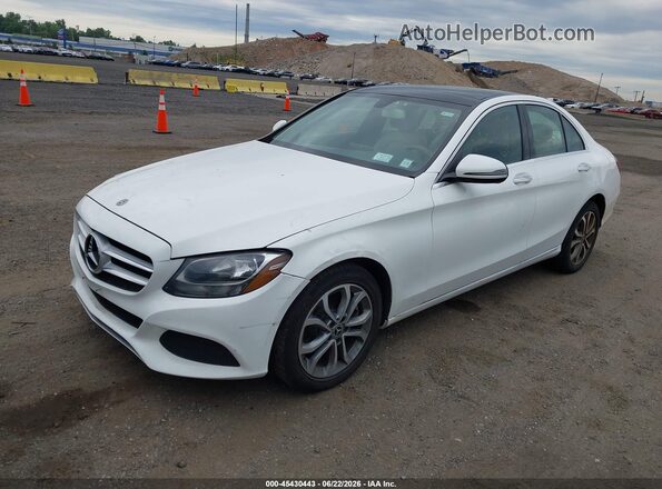 WDDWF4KB4JR344982 2018 MERCEDES-BENZ C-CLASS White Przód lewy