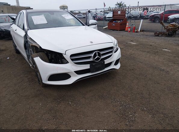 WDDWF4KB4JR413637 2018 MERCEDES-BENZ C-CLASS White წინა ხედი
