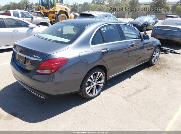 WDDWF4KB5GR144492 2016 MERCEDES-BENZ C-CLASS Gray Rear right