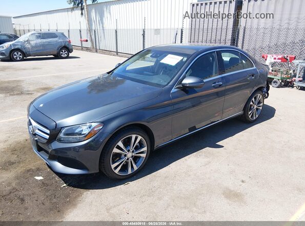 WDDWF4KB5GR144492 2016 MERCEDES-BENZ C-CLASS Gray Front left
