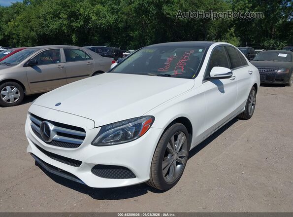 WDDWF4KB6GR164511 2016 MERCEDES-BENZ C-CLASS Белый Передняя левая четверть