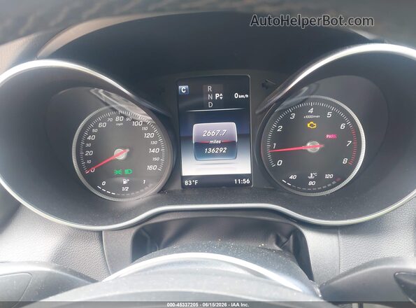 WDDWF4KB9GR169329 2016 MERCEDES-BENZ C-CLASS Gray უკანა სავარძლების ხედი